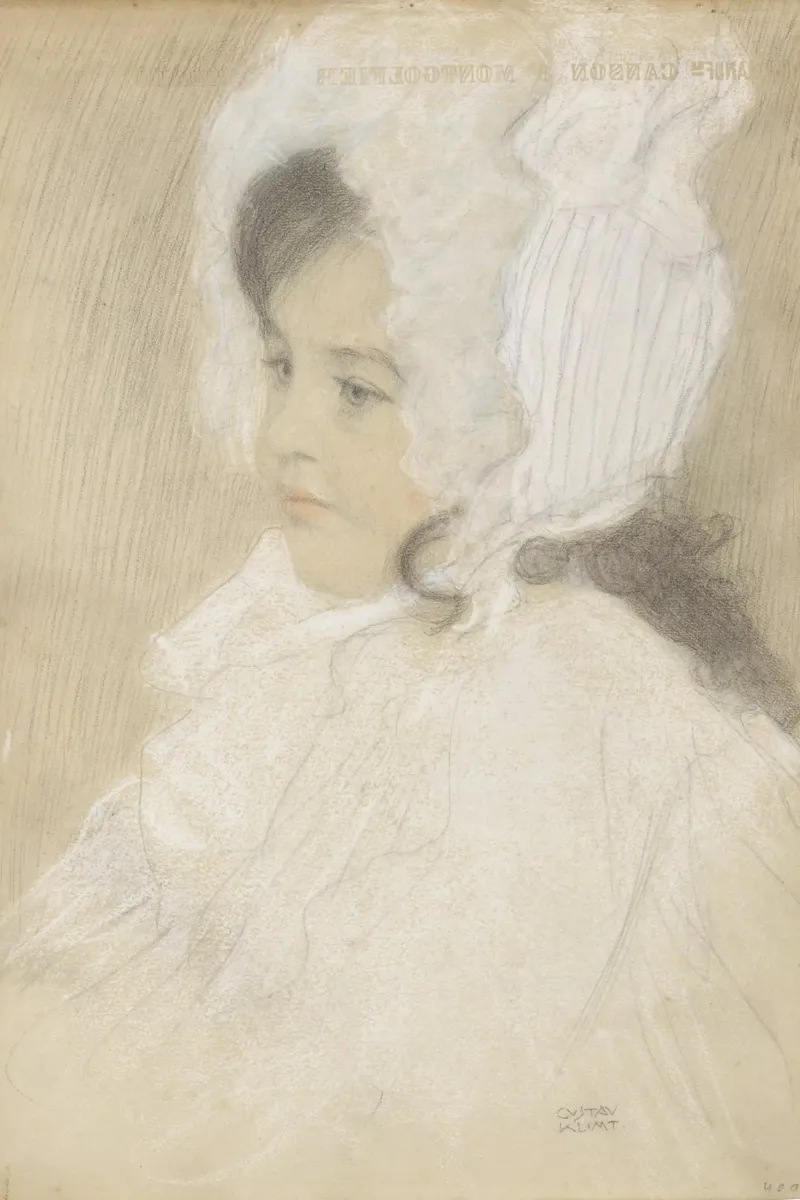 Le "Portrait d'une jeune fille" de Klimt - Enfance, Dessin, Douceur Ar poster de ClubArt