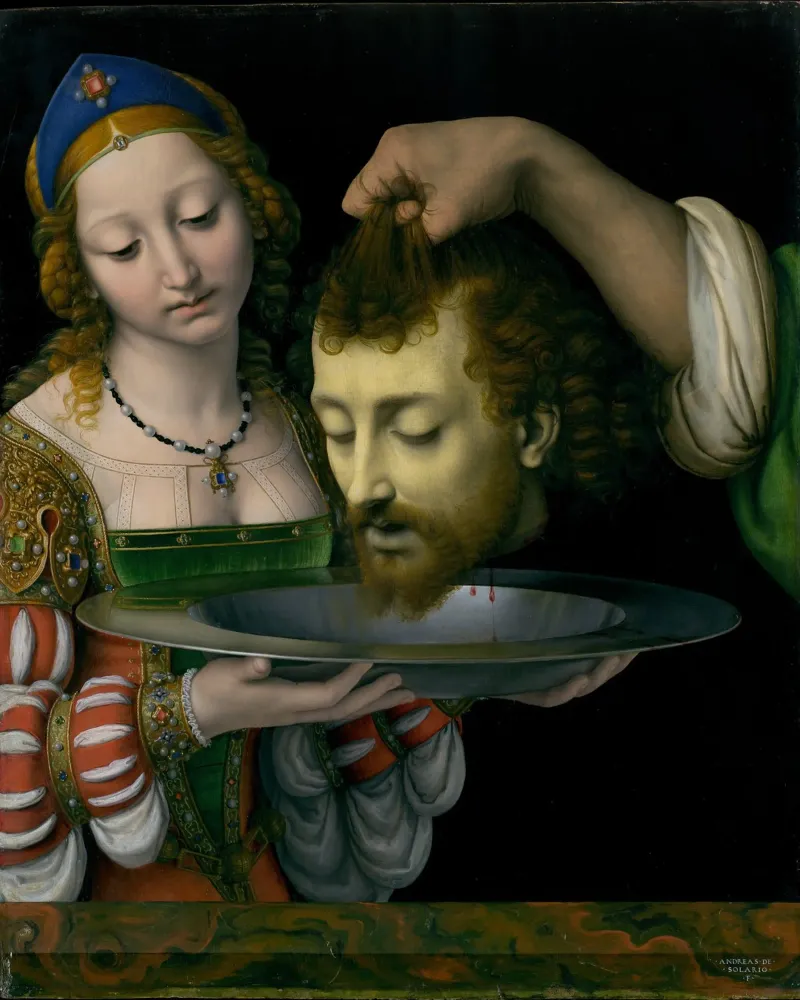 Solaris "Salome mit dem Haupt Johannes des Täufers" - Renaissance Poster mit Aluminium Rahmen von ClubArt