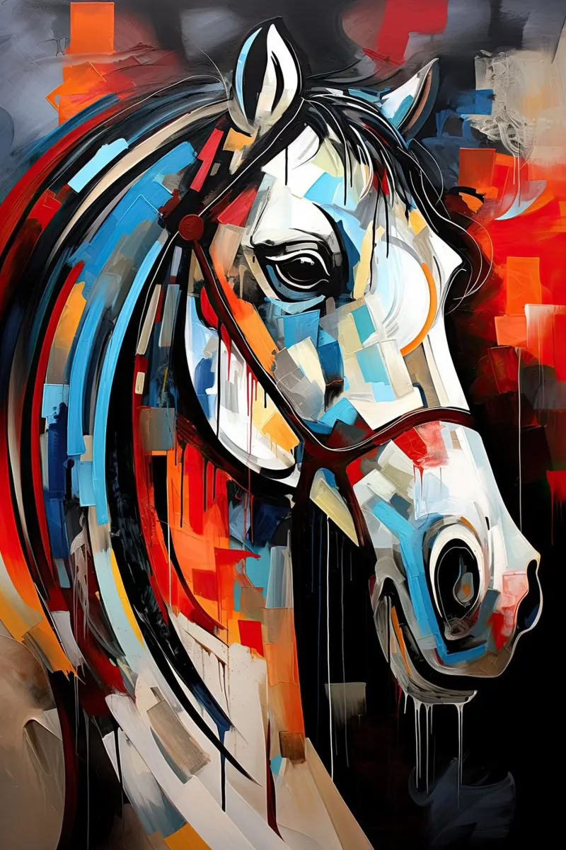 Paard abstract canvas by Imagine