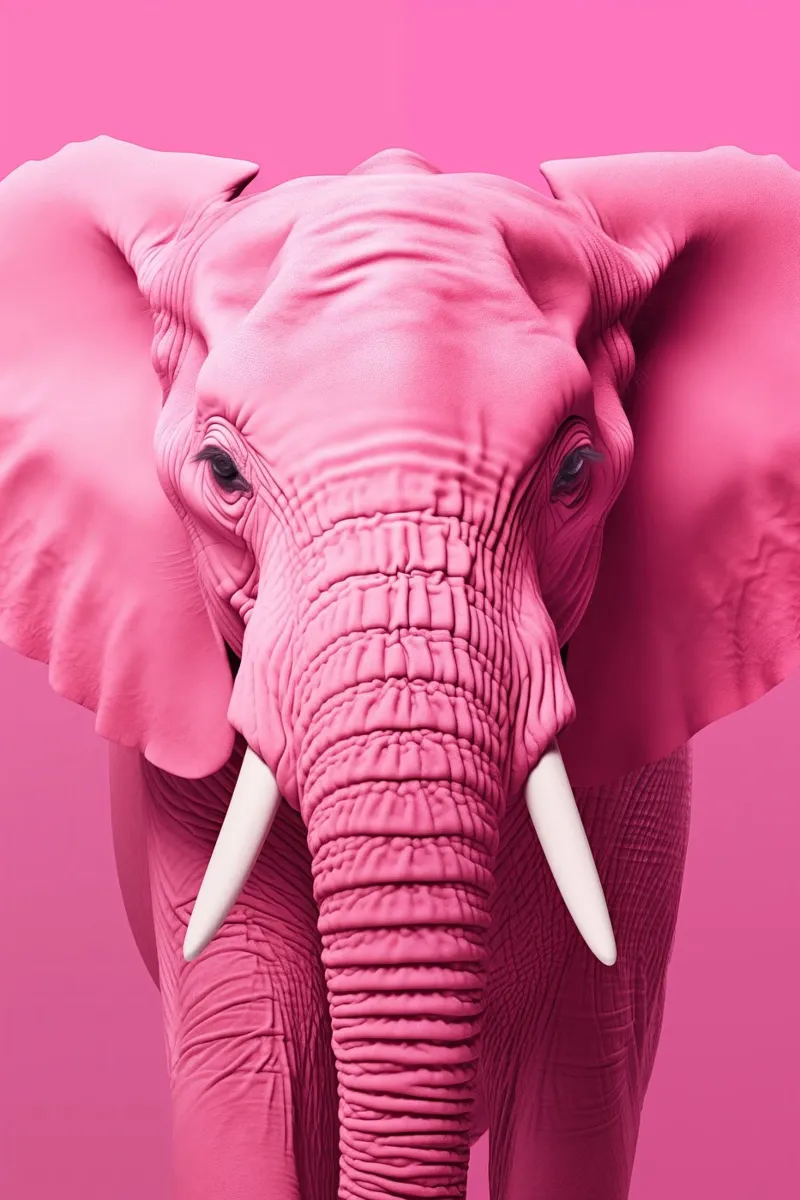 Elephant pink canvas by Imagine
