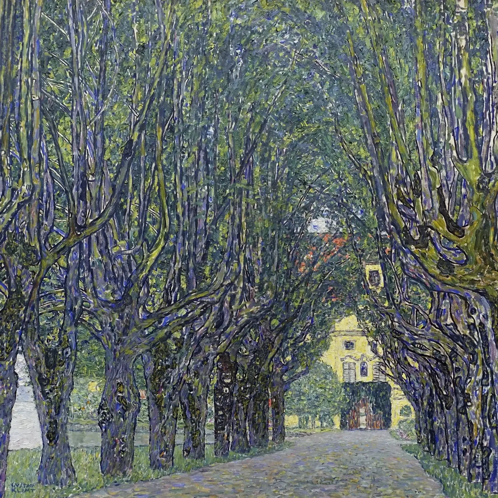 Il "Viale per il castello di Kammer" di Klimt - Simbolismo, natura, lussureggiante poster con telaio in plastica da ClubArt