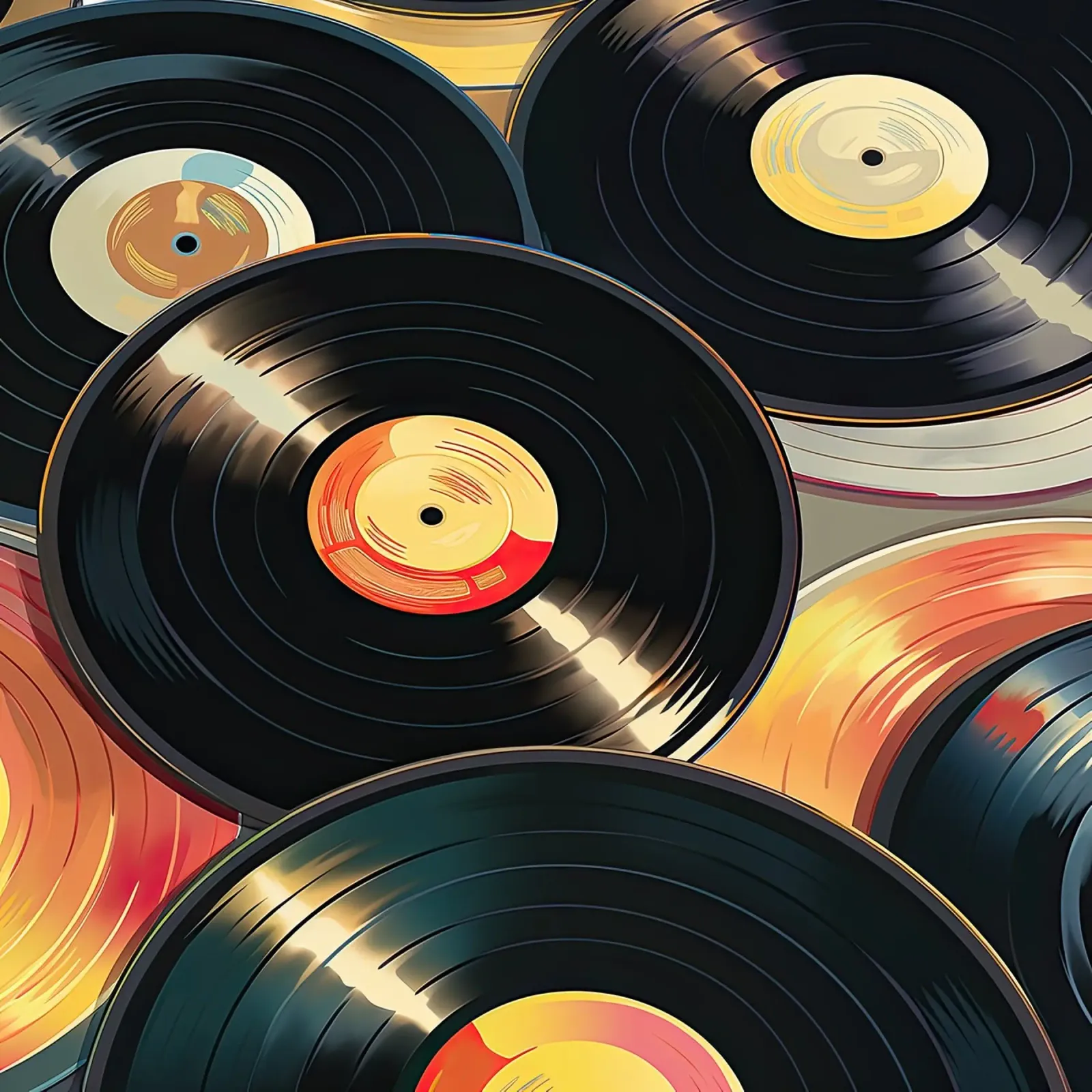 Vinyl Leinwand von Imagine