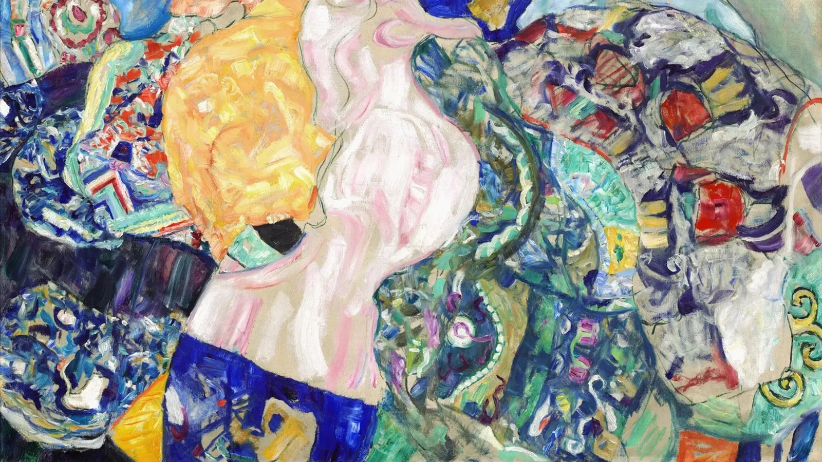 Il "Bambino (culla)" di Klimt Dettaglio - Tex espressionista e astratto poster da ClubArt