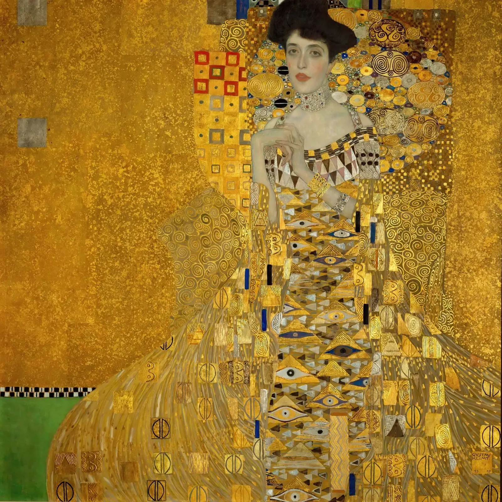 Adele Bloch-Bauer I" di Klimt - Età dell'oro, ritratto, Ico poster con telaio in plastica da ClubArt