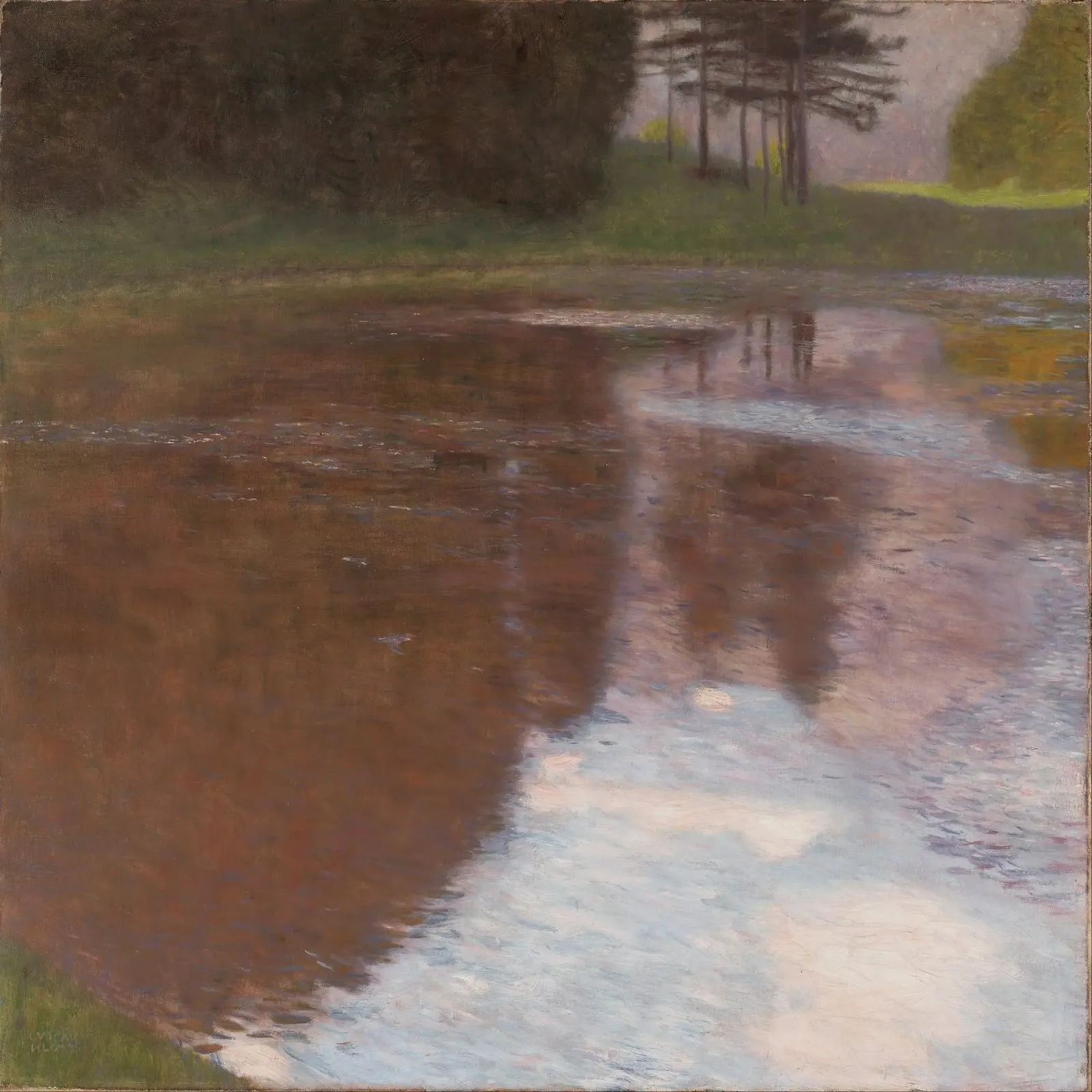 Lo "Stagno tranquillo" di Klimt - Paesaggio d'atmosfera, impressionista, R carta hahnemühle da ClubArt