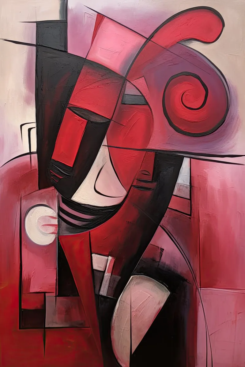 Abstract red 6 hahnemühle by Imagine