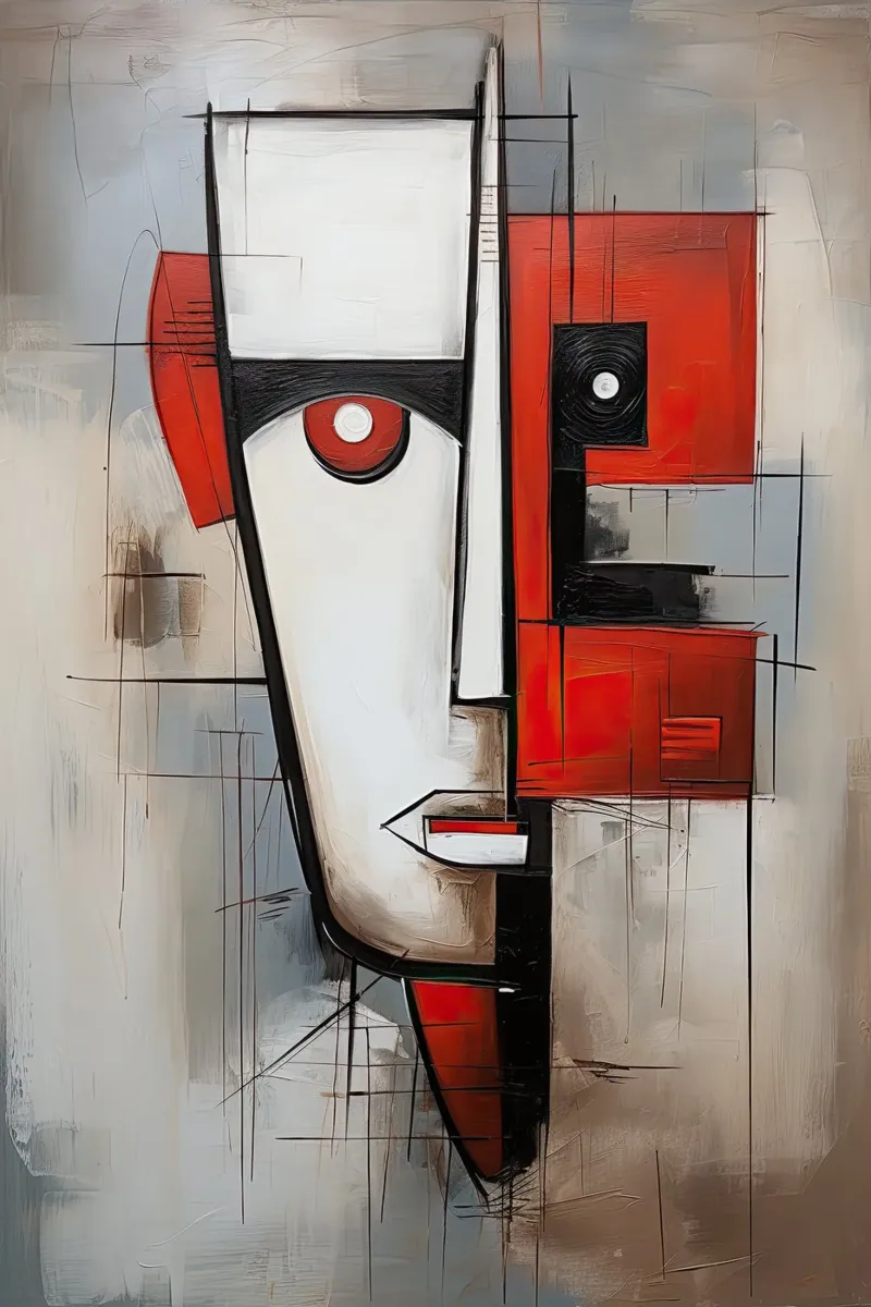 Abstract face canvas by Imagine