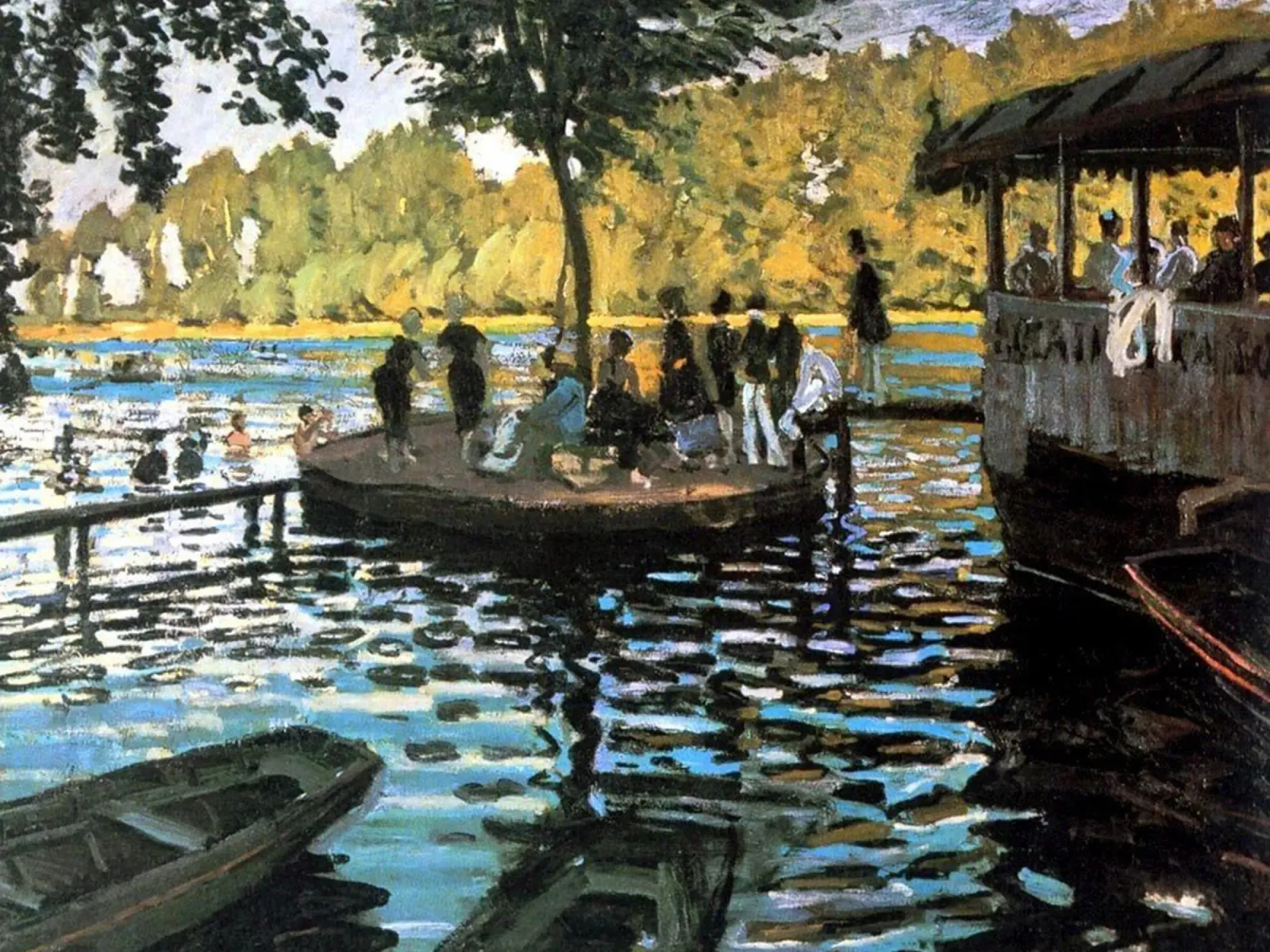 incontro sociale riflessione in riva al lago claude monet pellicola backlit da belong shop
