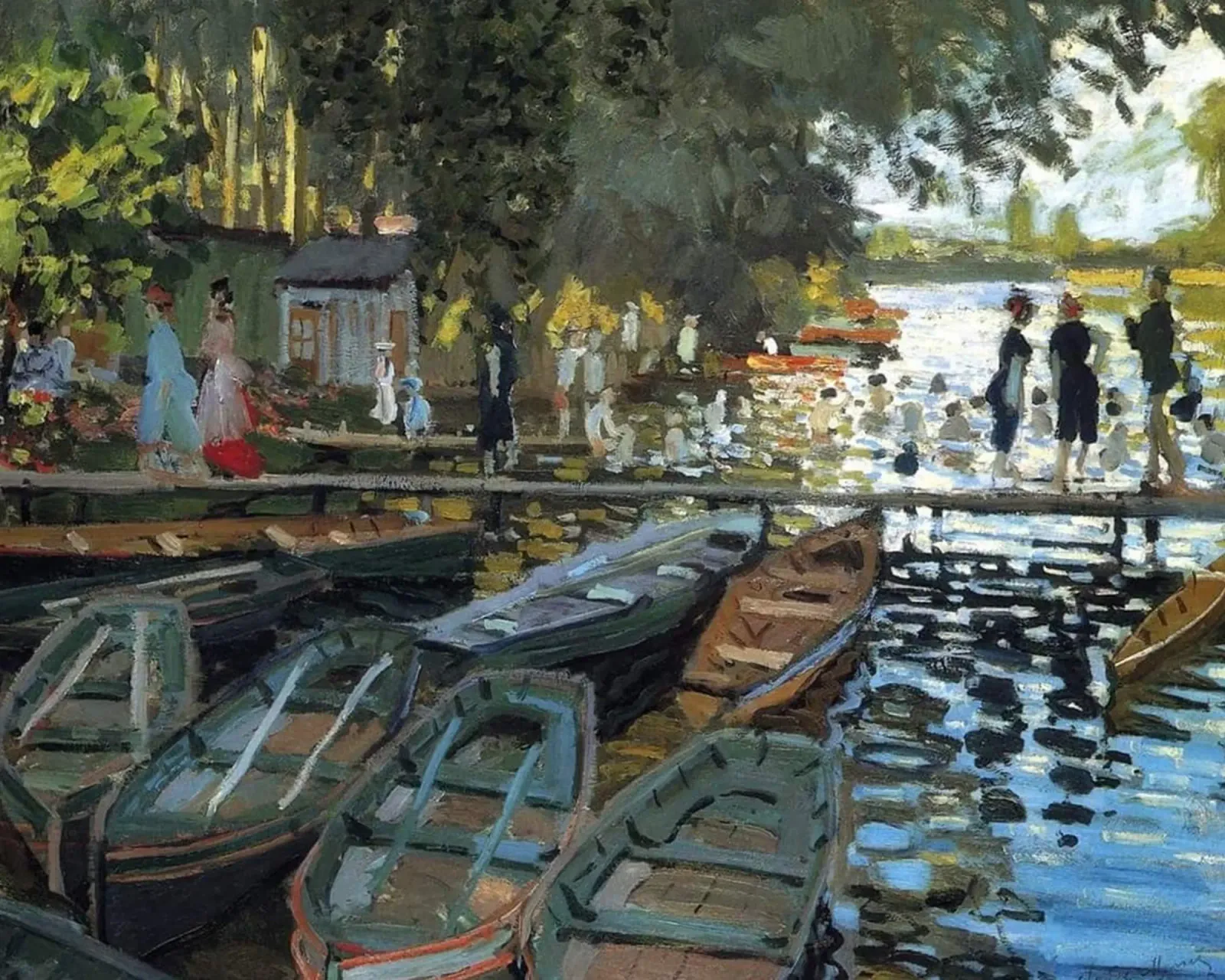 bootstopp am ufer des claude monet flusses Hahnemühle von belong shop