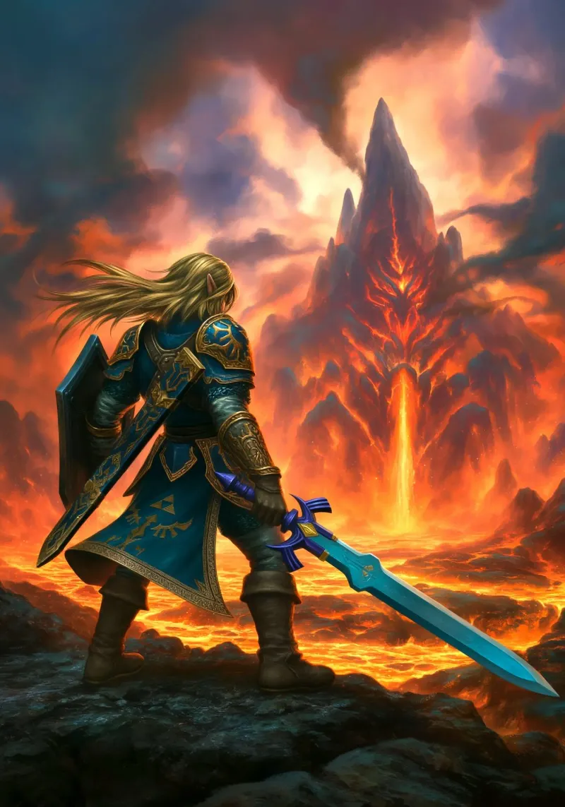 Link La leggenda di Zelda pellicola backlit da Fleur de Lys