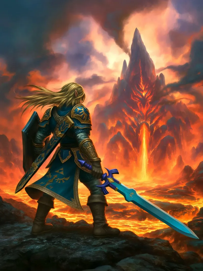 Link La leggenda di Zelda pellicola backlit da Fleur de Lys