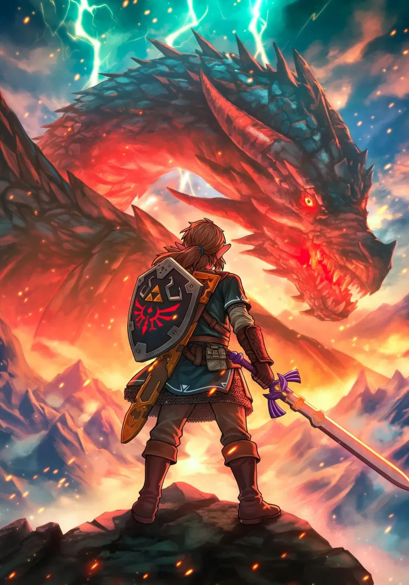 Link La leggenda di Zelda pellicola backlit da Fleur de Lys