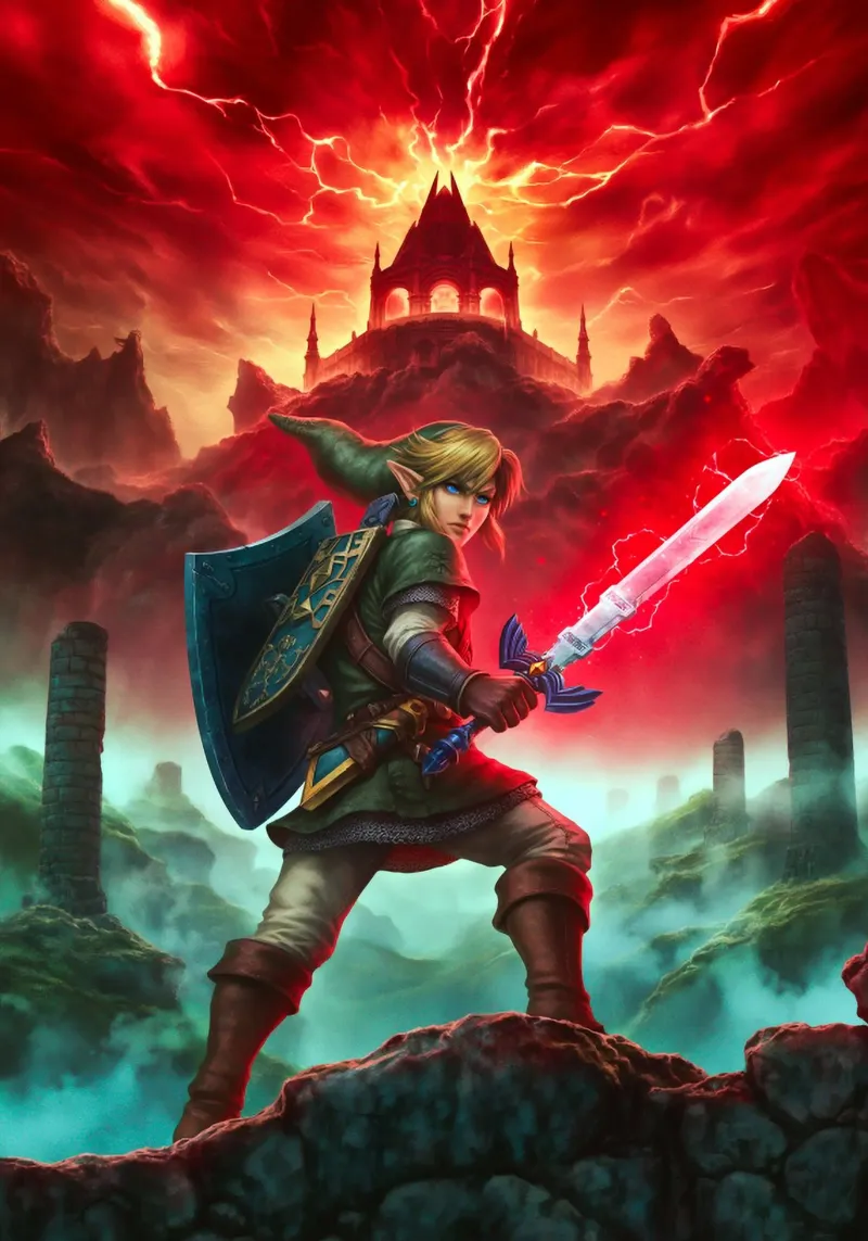 Link La leggenda di Zelda pellicola backlit da Fleur de Lys