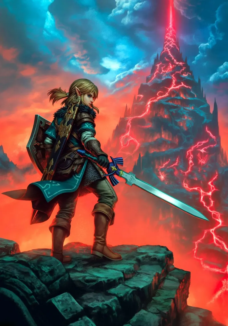 Link La leggenda di Zelda pellicola backlit da Fleur de Lys