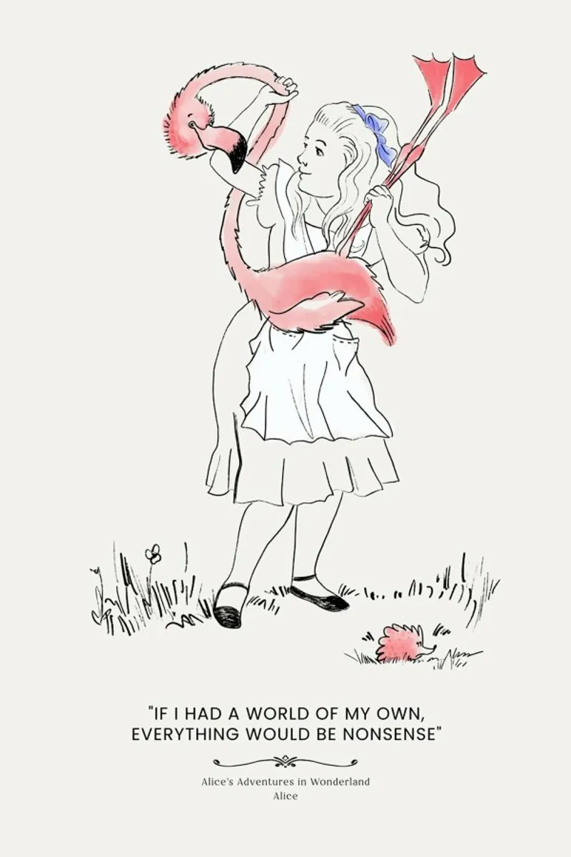 Alice And The Flamingo pellicola backlit da Little Flourishes
