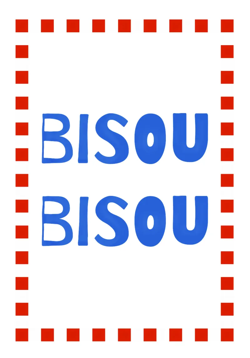 bisou bisou. poster by FRICKE DESIGN