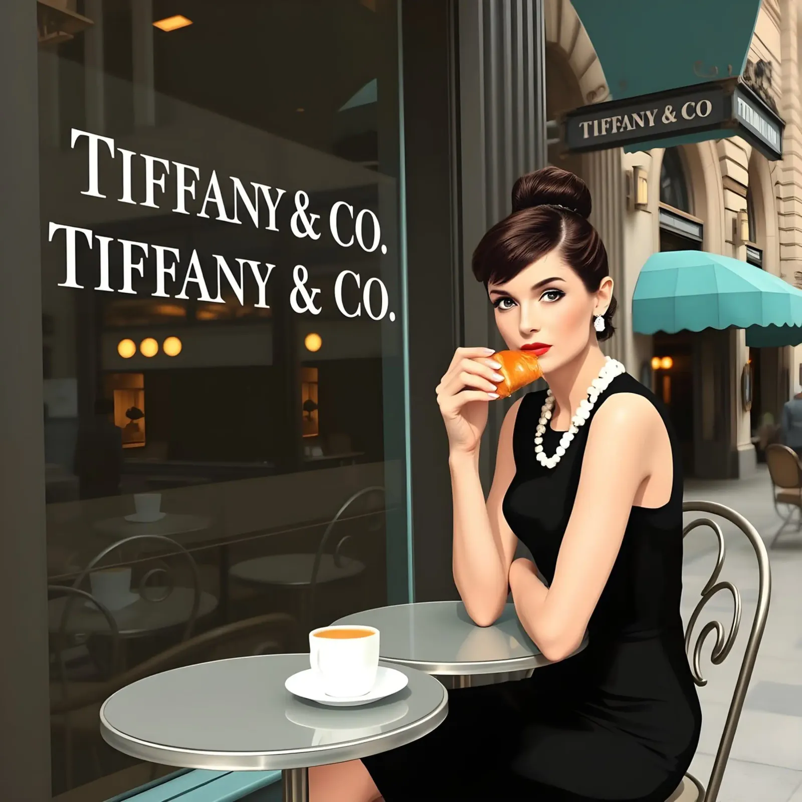 breakfast at tiffany's canvas with Floater frame by Anita's Dream