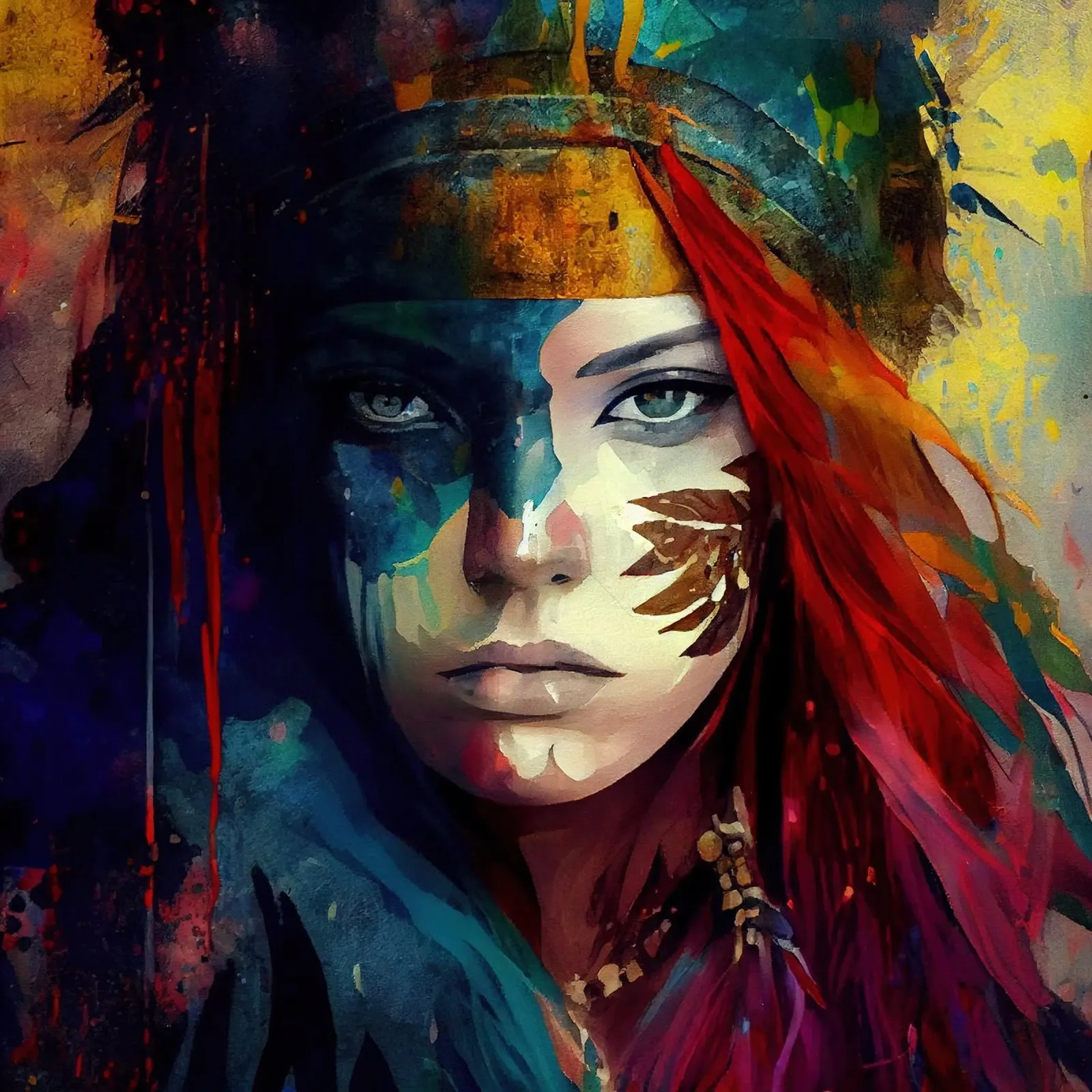 Poderosa mujer guerrera metacrilato de Chromatic Fusion Studio
