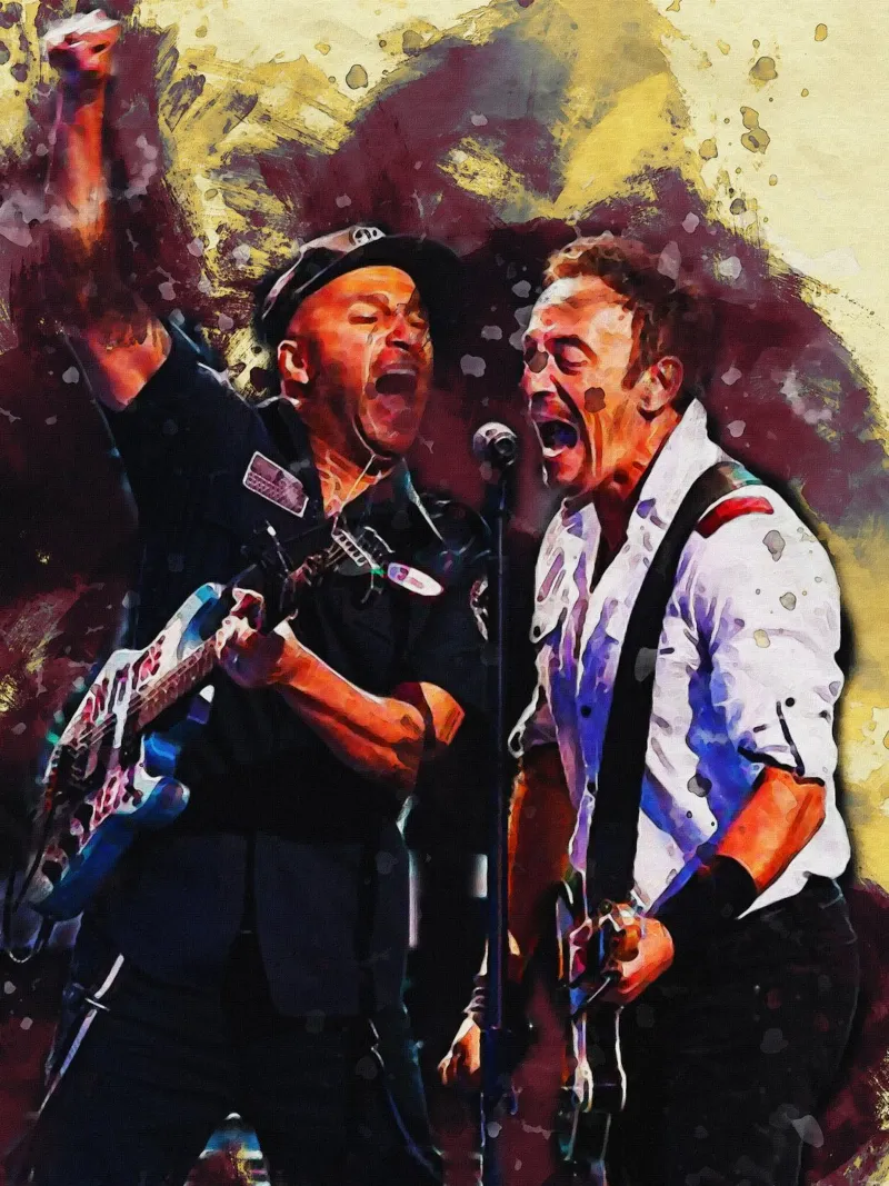 Sbaffo di Tom Morello & Bruce Springsteen plexiglass da Gunawan Rb