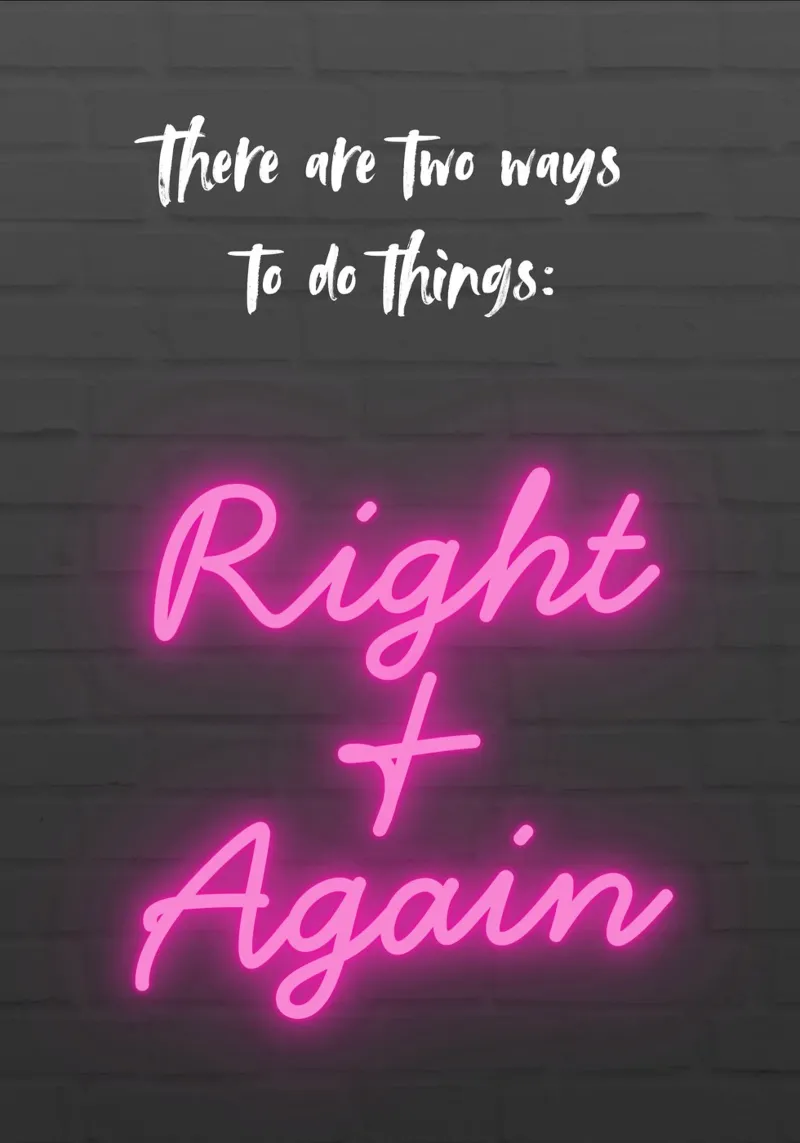 RIGHT AND AGAIN tela da Einfach Uebel