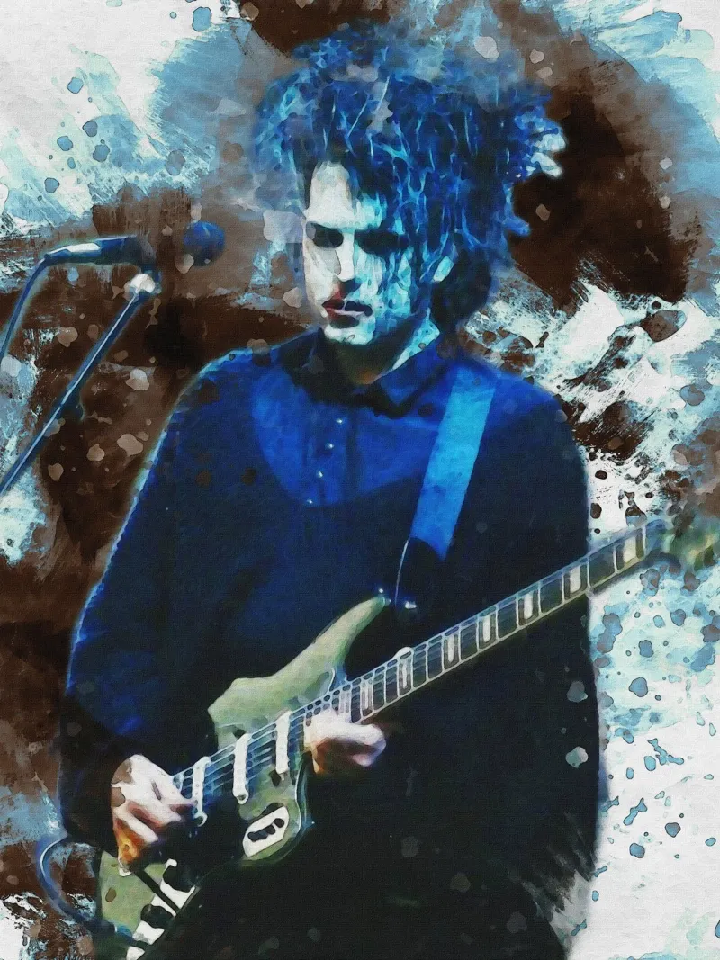 Mancha del retrato Robert Smith lámina retroiluminada de Gunawan Rb