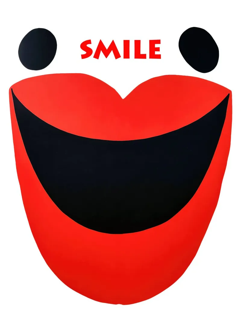 Sorriso | Volto sorridente astratto poster da Autofocus