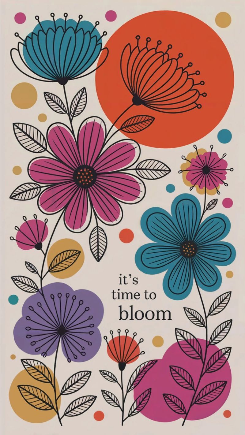 TIME TO BLOOM poster de 20 Farben