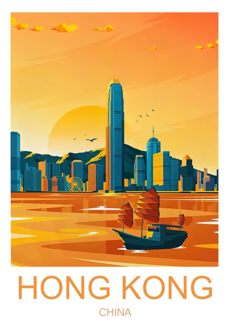 Tarde en Hong Kong metacrilato de Liliestudio