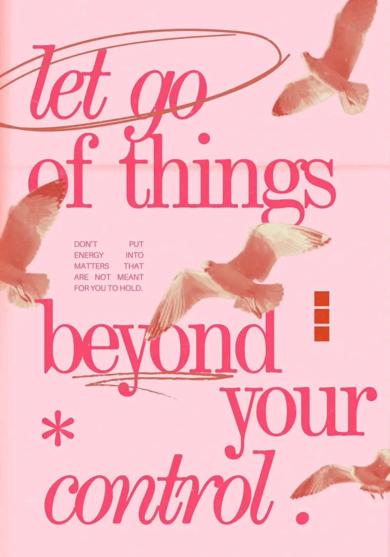 "Let Go of Things Beyond Your Control" Art - Empowering & Se canvas by ClubArt