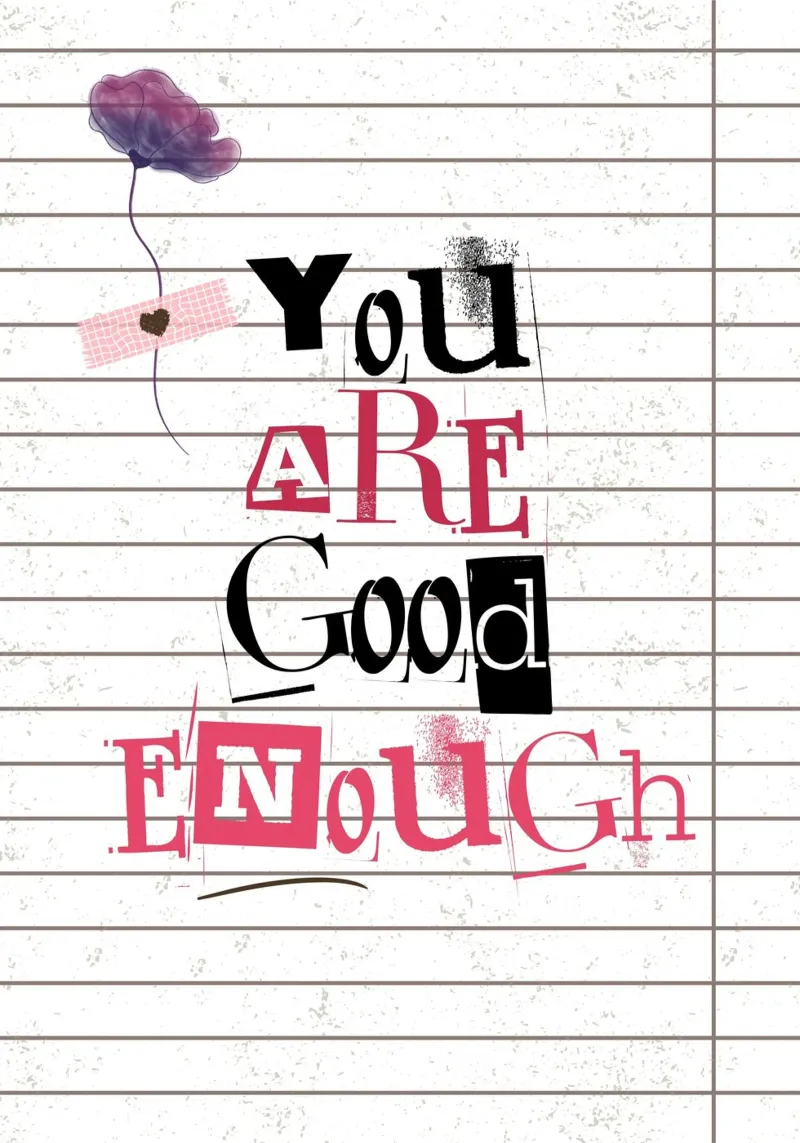 "You Are Good Enough" Affirmation Art - Empowering & Texture canvas by ClubArt