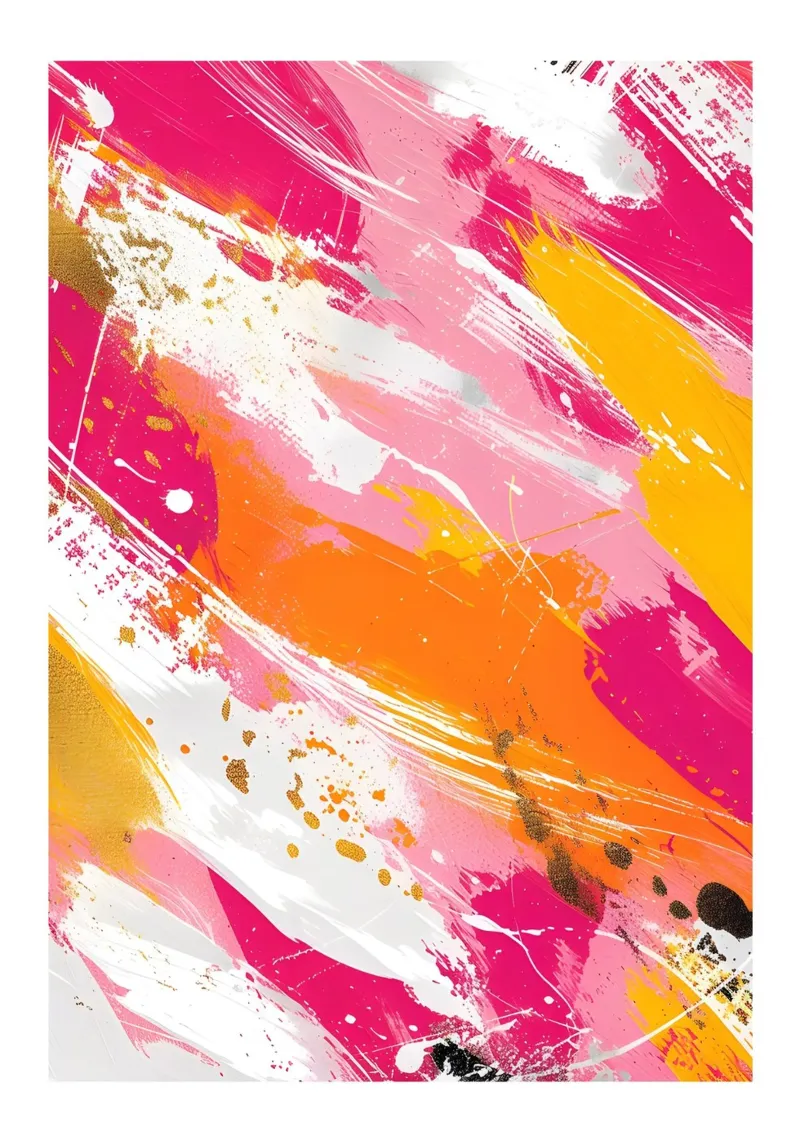 "Rêve électrique" Art expressionniste abstrait - Audacieux et doré poster de ClubArt