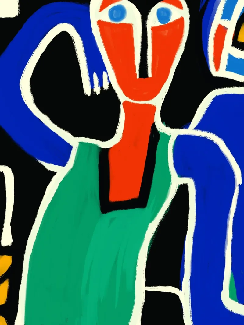 Dancing native acrylic glass by Little Dean