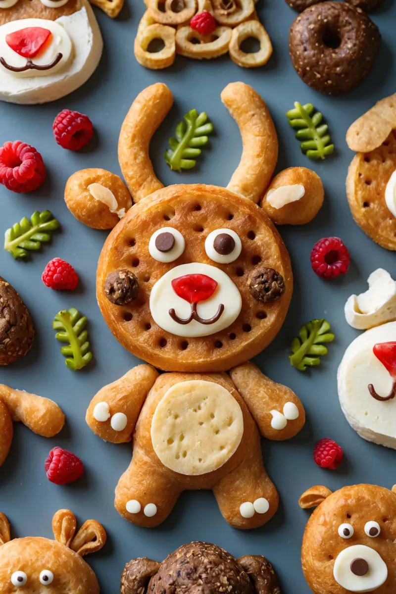 Festive assortment of holiday cookies shaped like moose canvas with Floater frame by DesignDoodle