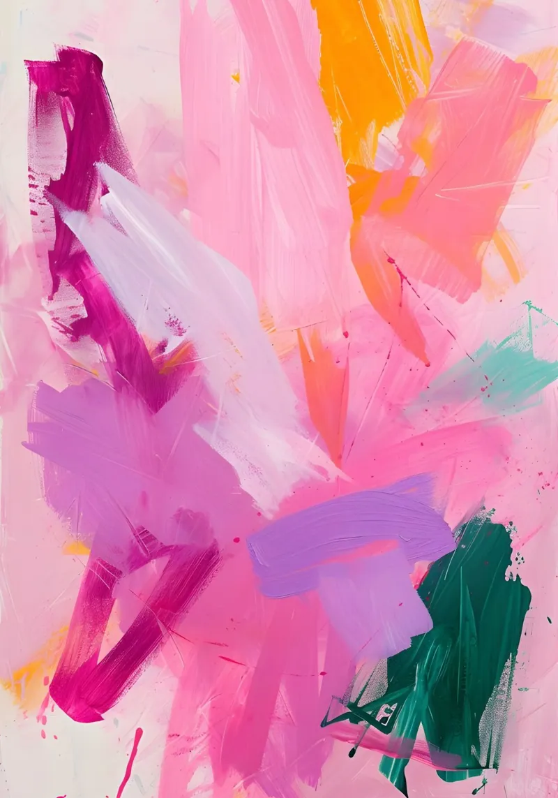 "Color Splash" Abstract Expressionist Art - Vibrant & Bold canvas by ClubArt