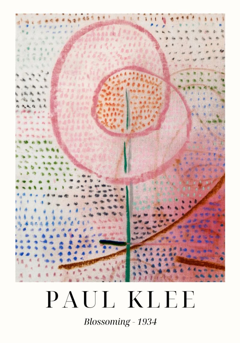Paul Klee "Blossoming" Bauhaus Print - Abstract Floral poster by ClubArt