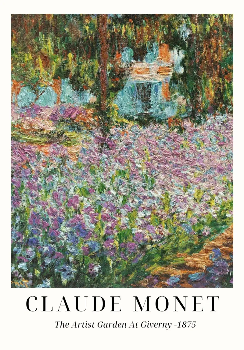 Claude Monet "Der Garten des Künstlers" Impressionistisches Meisterwerk Acryl-Glas von ClubArt