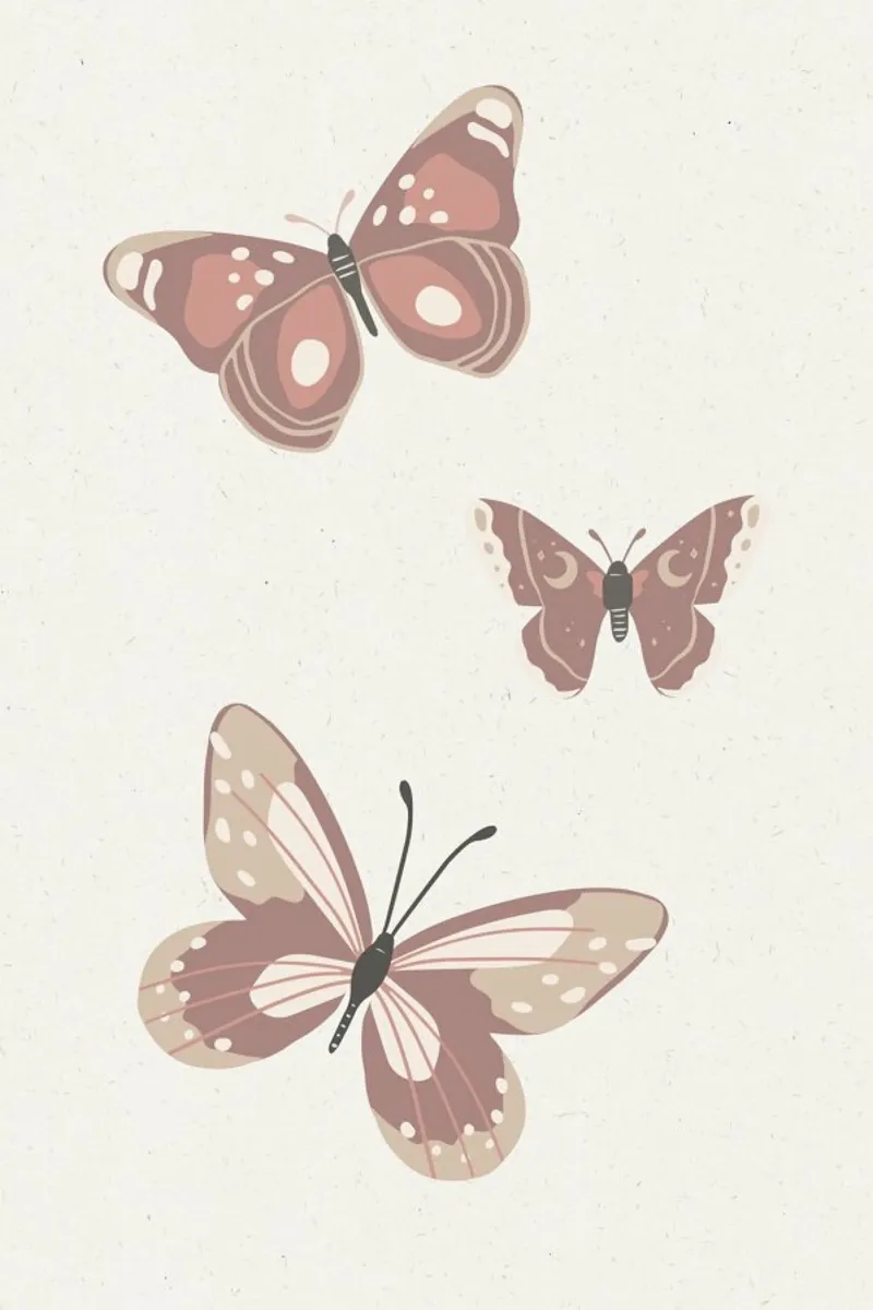 Butterfly poster con telaio in alluminio da KRUTH DESIGN