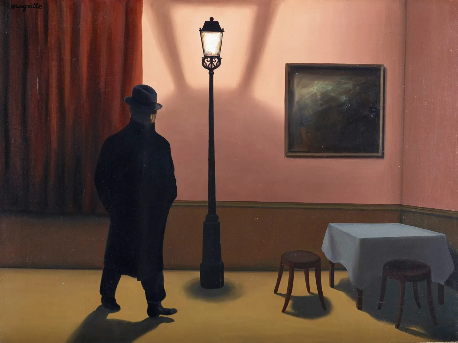 "Le Noctambule" René Magritte pellicola backlit da Classic Art Prints