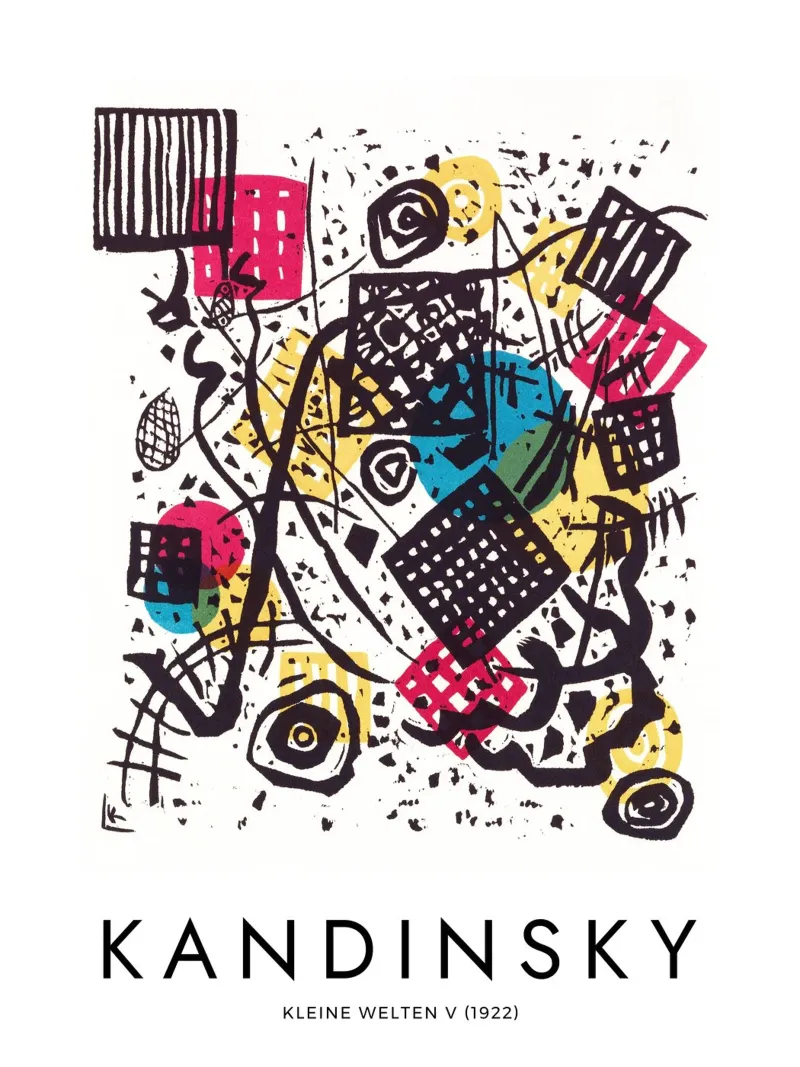Wassily Kandinsky - Kleine Welten V 1922 alluminio dibond da apoloprints