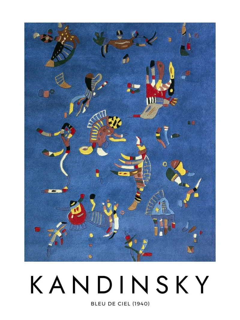 Kandinsky - Bleu de Ciel 1940 poster con telaio in alluminio da apoloprints