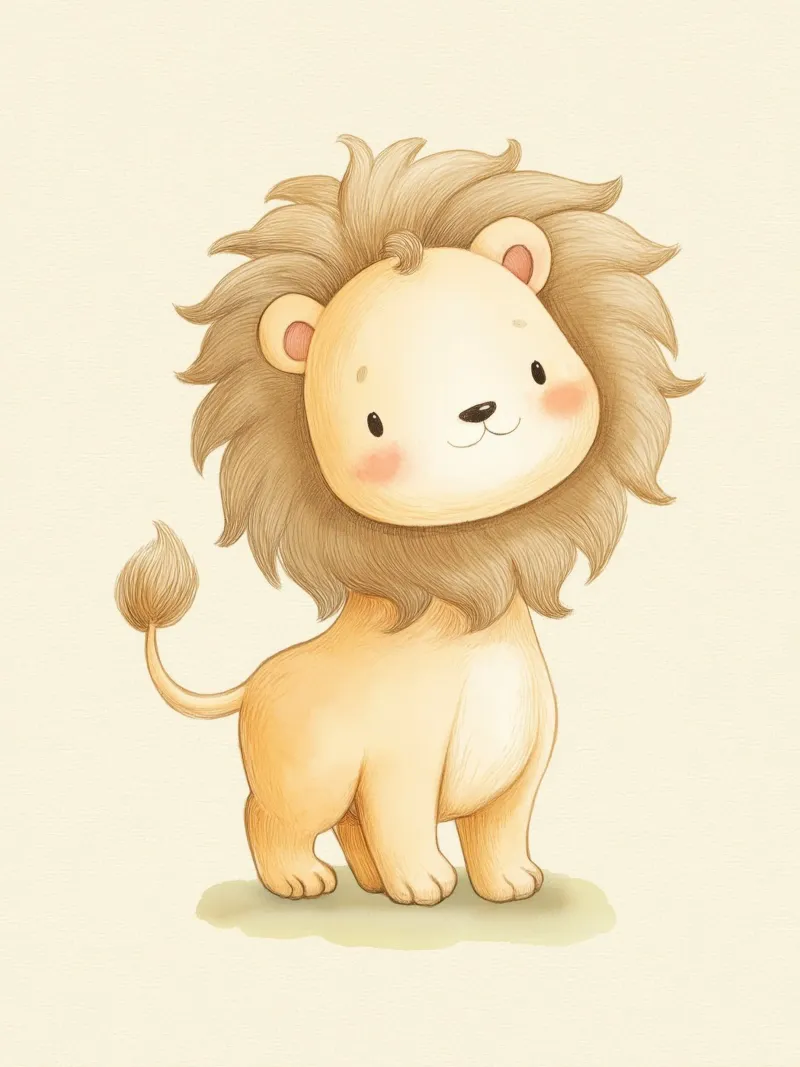 Lion for the nursery hahnemühle by Imagine