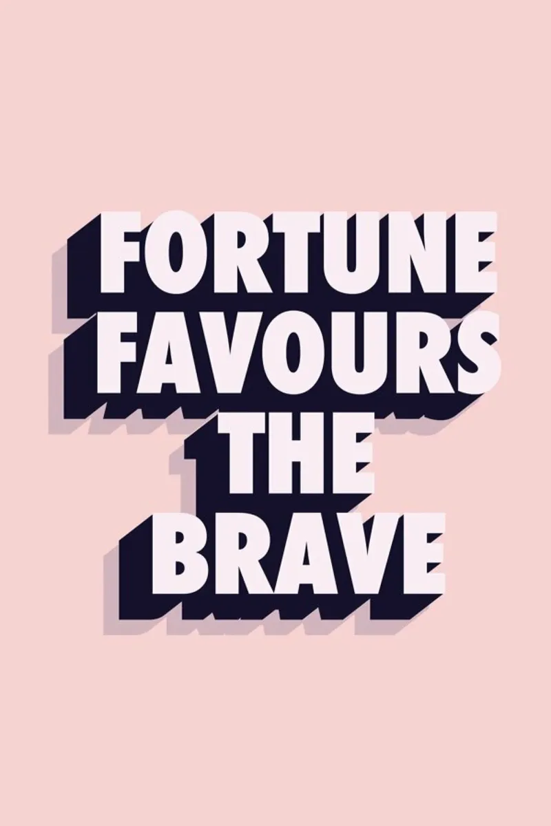 Fortune Favours The Brave poster con telaio in plastica da The Native State