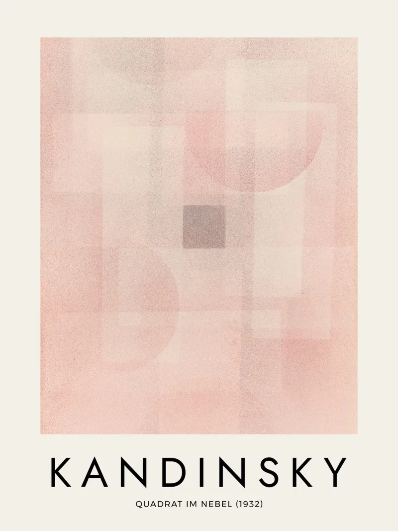 Kandinsky - Quadrat Im Nebel 1932 poster con telaio in alluminio da apoloprints