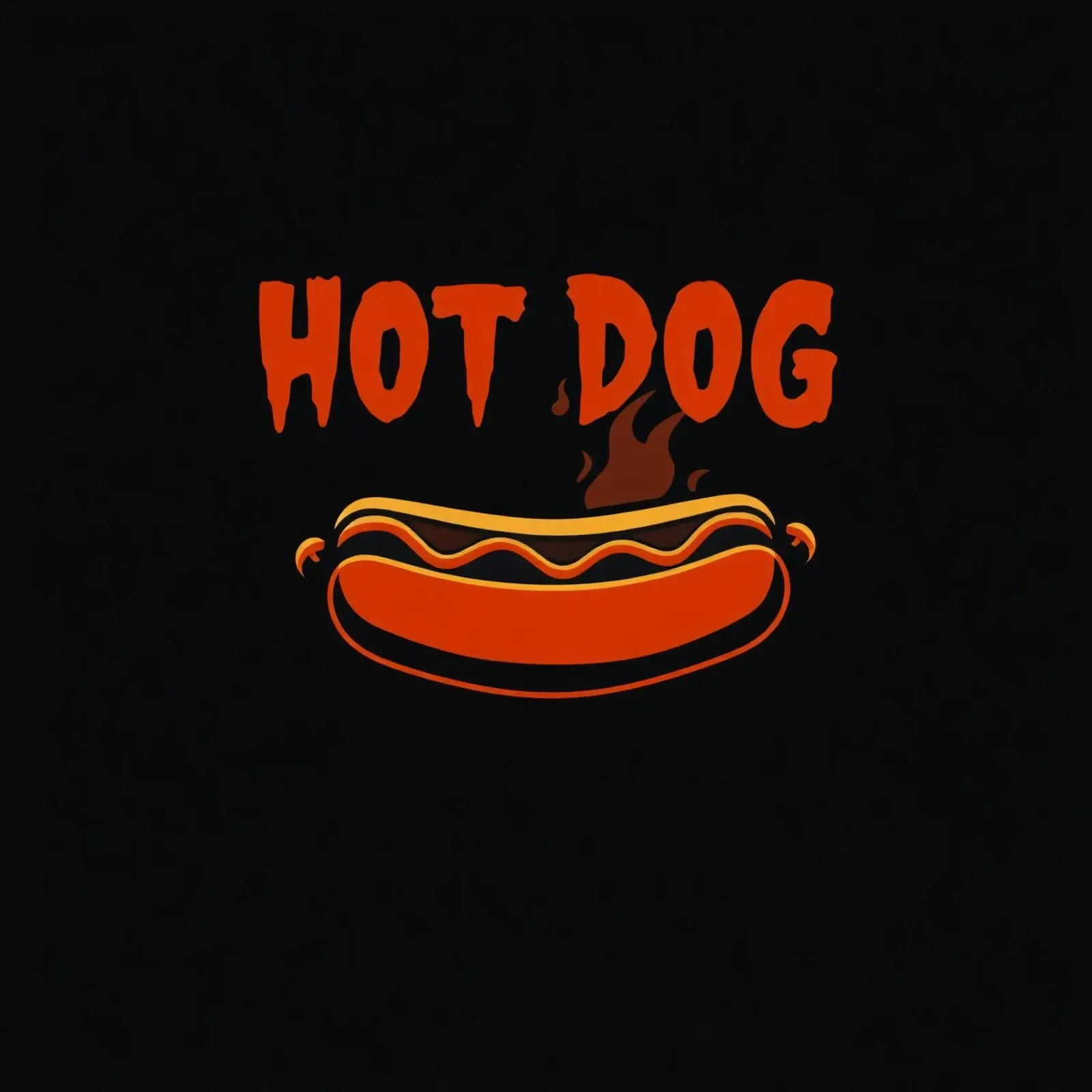 Design grafico di hot dog con lettere in grassetto e colori vivaci carta hahnemühle da DesignDoodle