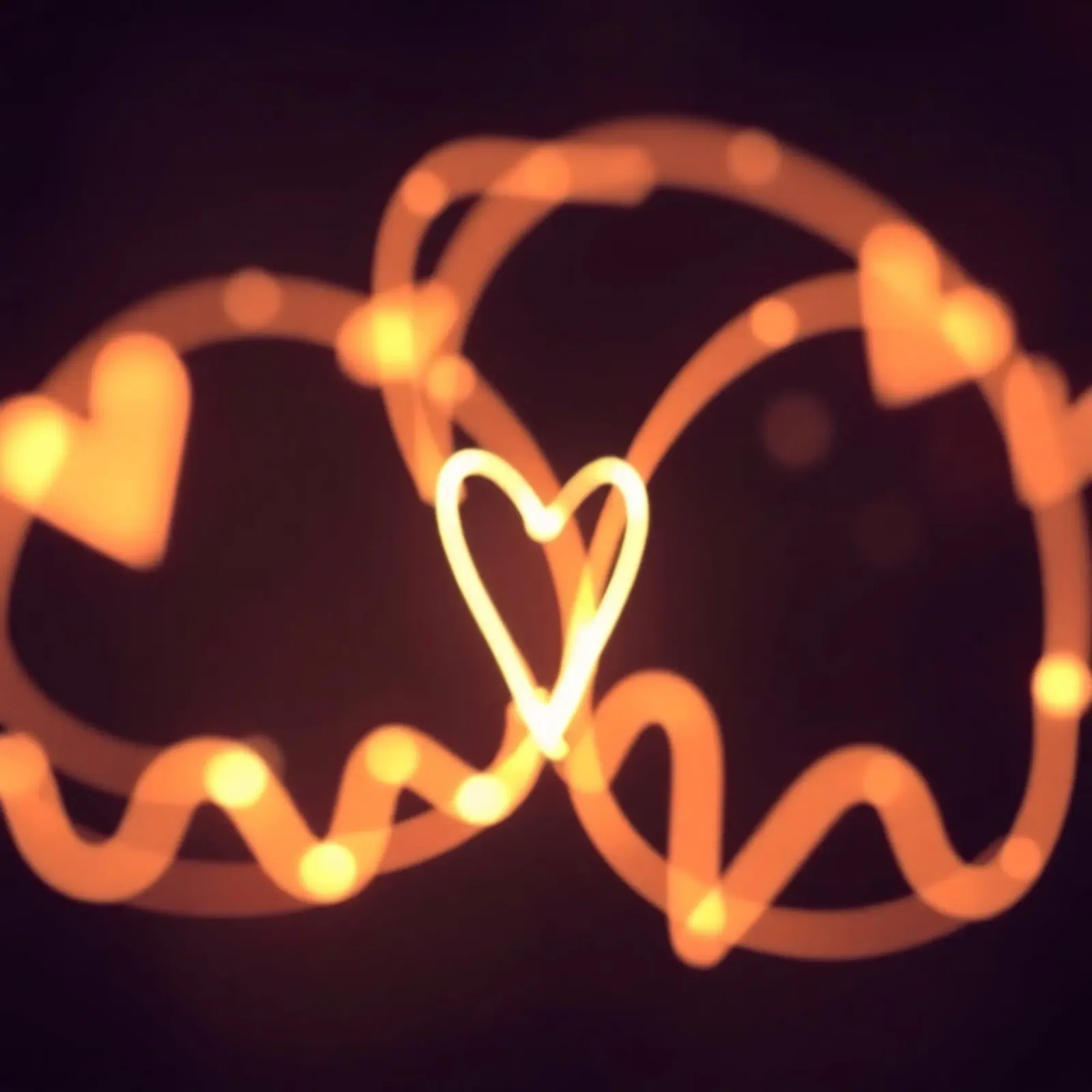light art featuring glowing hearts and whimsical shapes canvas by DesignDoodle