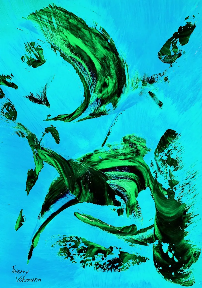 IDEAL GIFT 30 invers tela con Cornice a cassetta da Thierry Vobmann Abstract painting