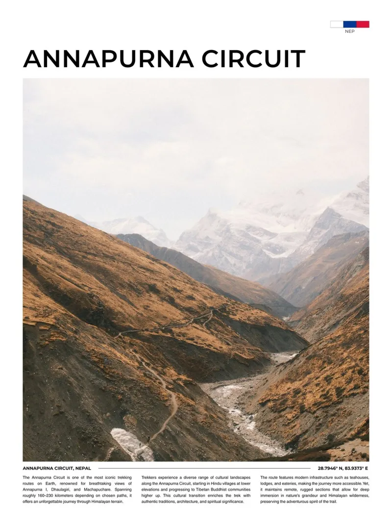 Annapurna Circuit: Typography carta hahnemühle da FujiType