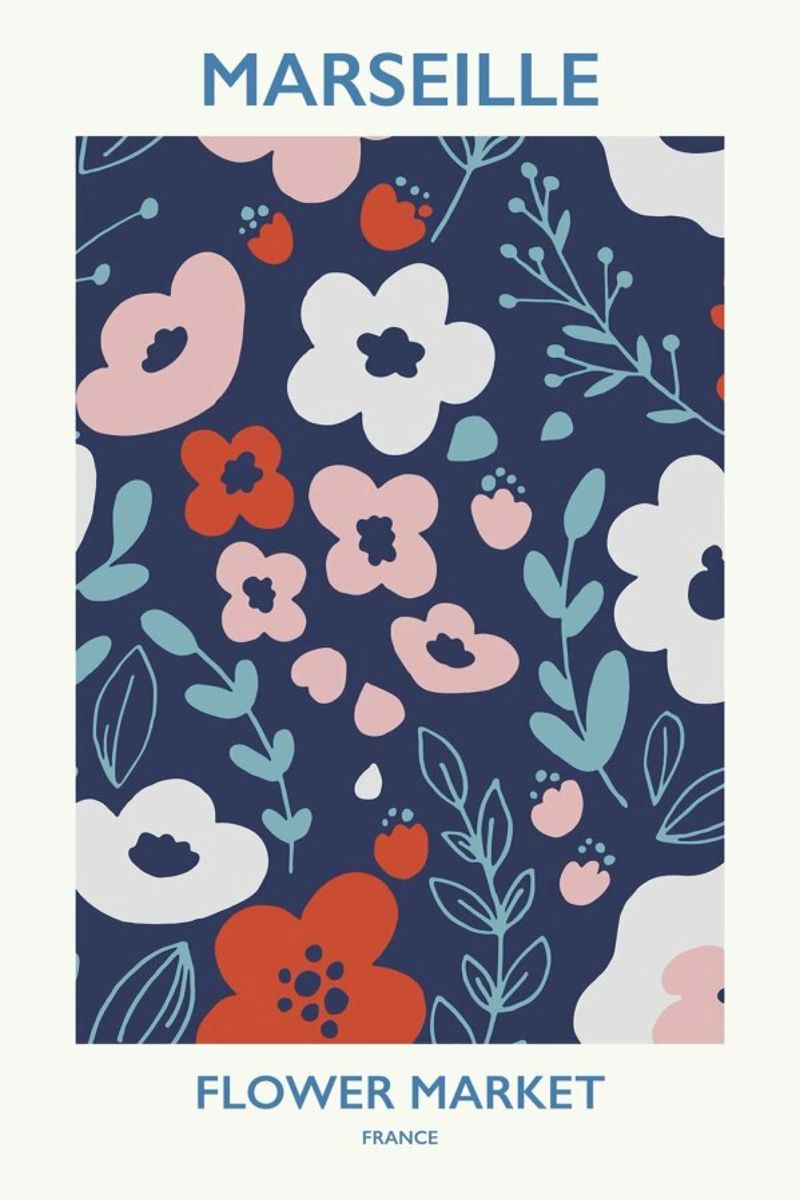 Marseille Flower Market forex plate by Pure