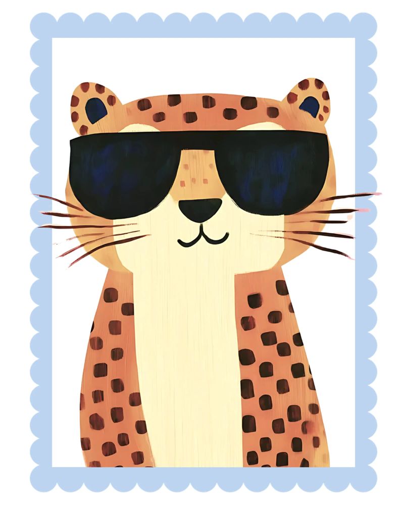 Coole Katze, Kinder Kinderzimmer Wandkunst, Kinder drucken Poster von Little Lola