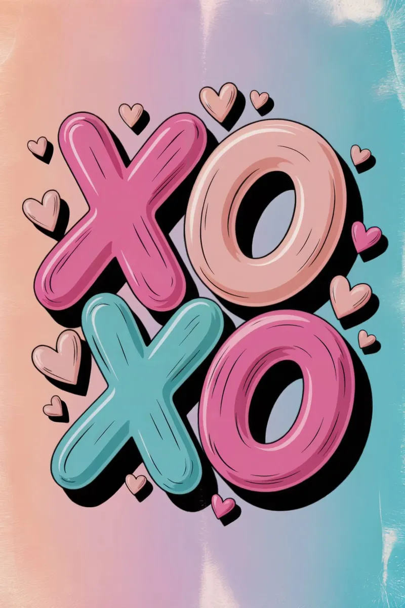 XOXO Baci Abbracci pellicola backlit da RB-Quotes